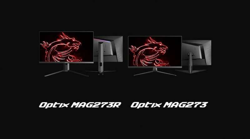 MSI Optix MAG273 and Optix MAG273R IPS eSports HDR Gaming Monitor with 144Hz refresh rate, 1ms response time, 8 bit color depth. wide color gamut, full HD resolution, and 250 nits brightness