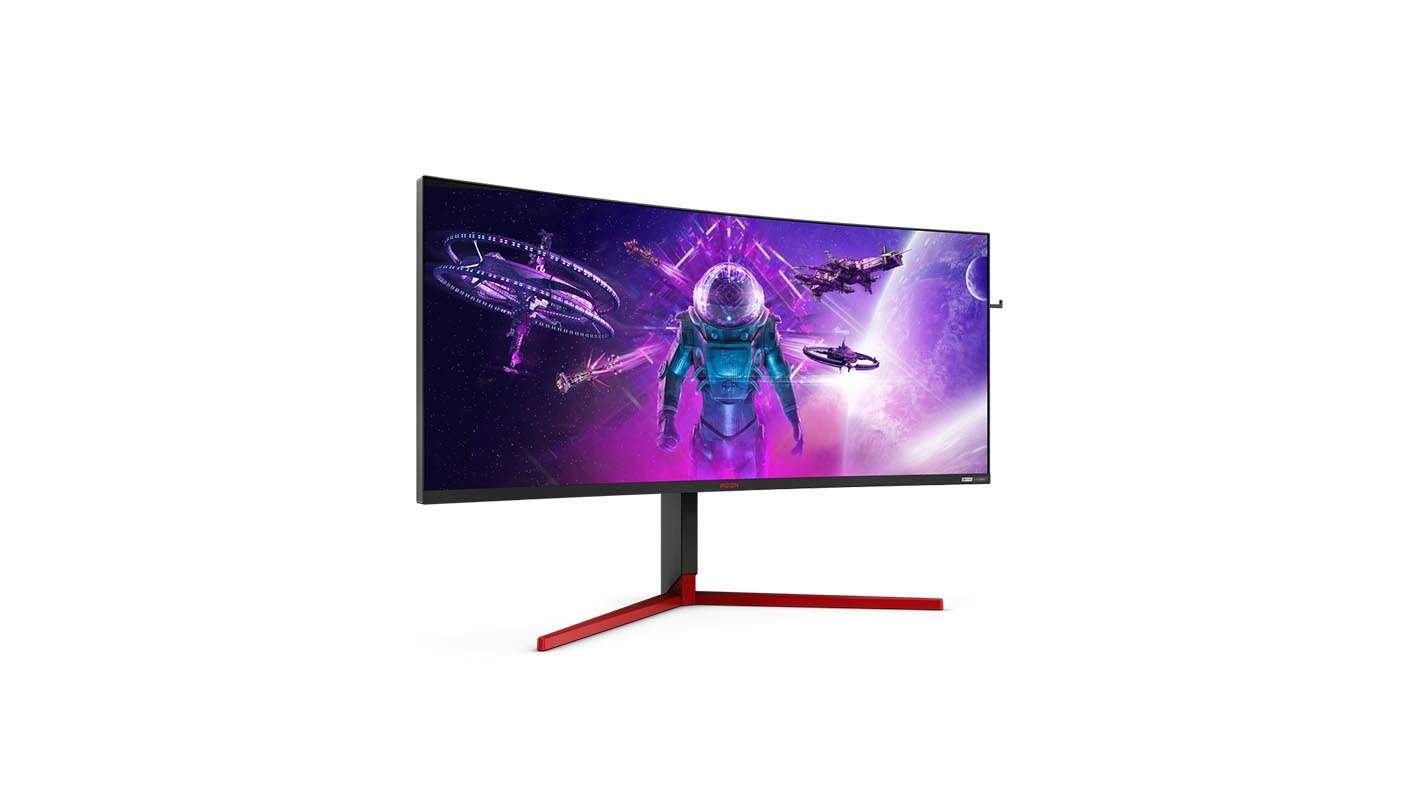 AOC AGON AG353UCG Ultrawide Curved Gaming Monitor with 200Hz refresh rate, 1000 nit brightness, 8 bit color depth